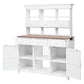 TOPMAX 65.7" Tall Garden Potting Bench Table with Hutch