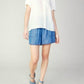 Current Air - Gathered Detail Split-neck Short-sleeve Blouse