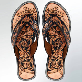 American Darling - Women's Genuine Tooled Leather Sandals