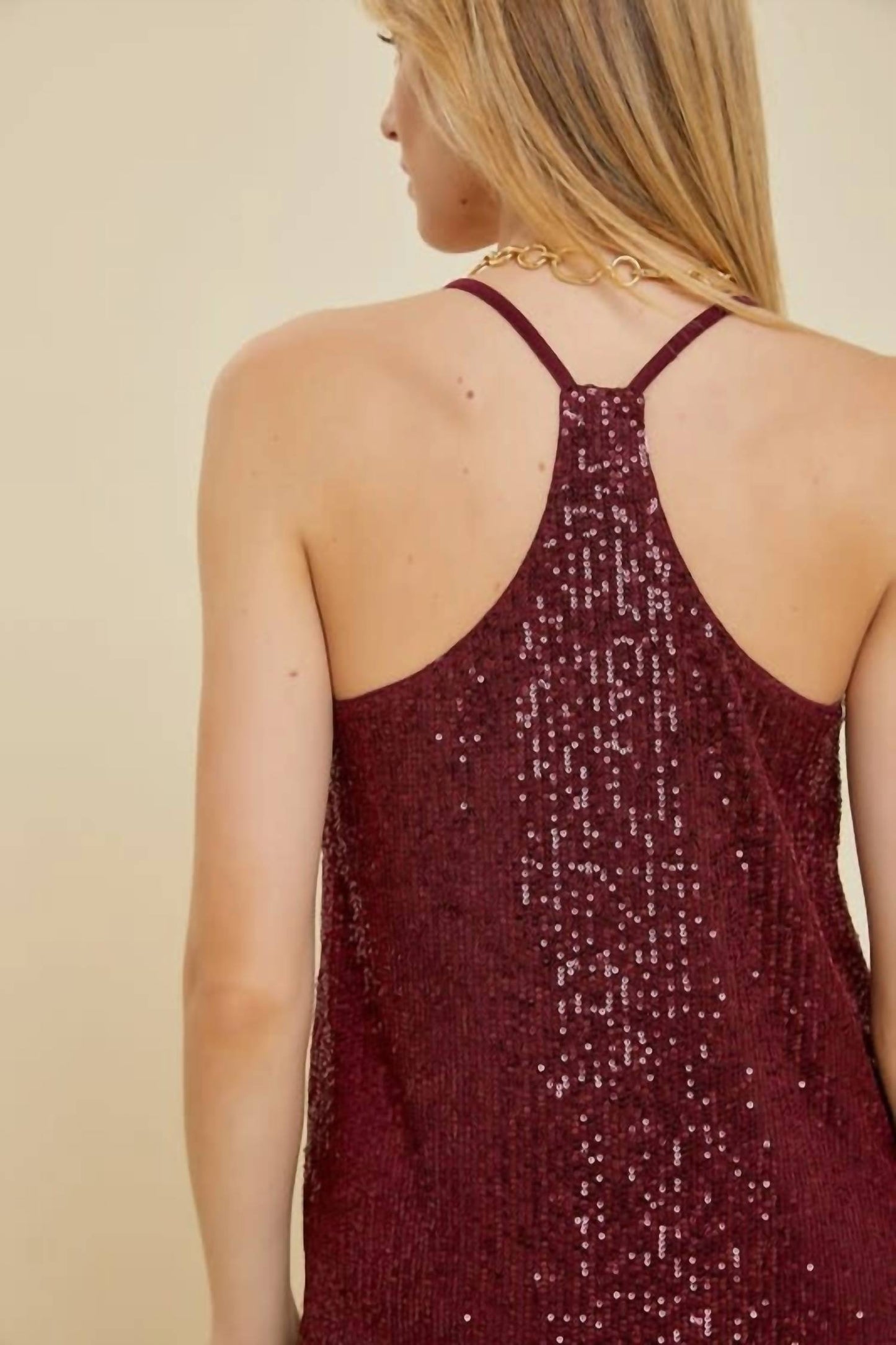 Be Cool - Sequin Racerback Tank