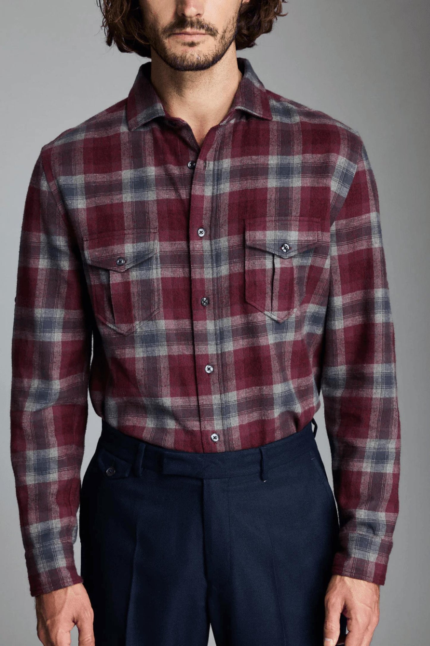 Billy Reid - Brushed Bold Plaid Scout Shirt