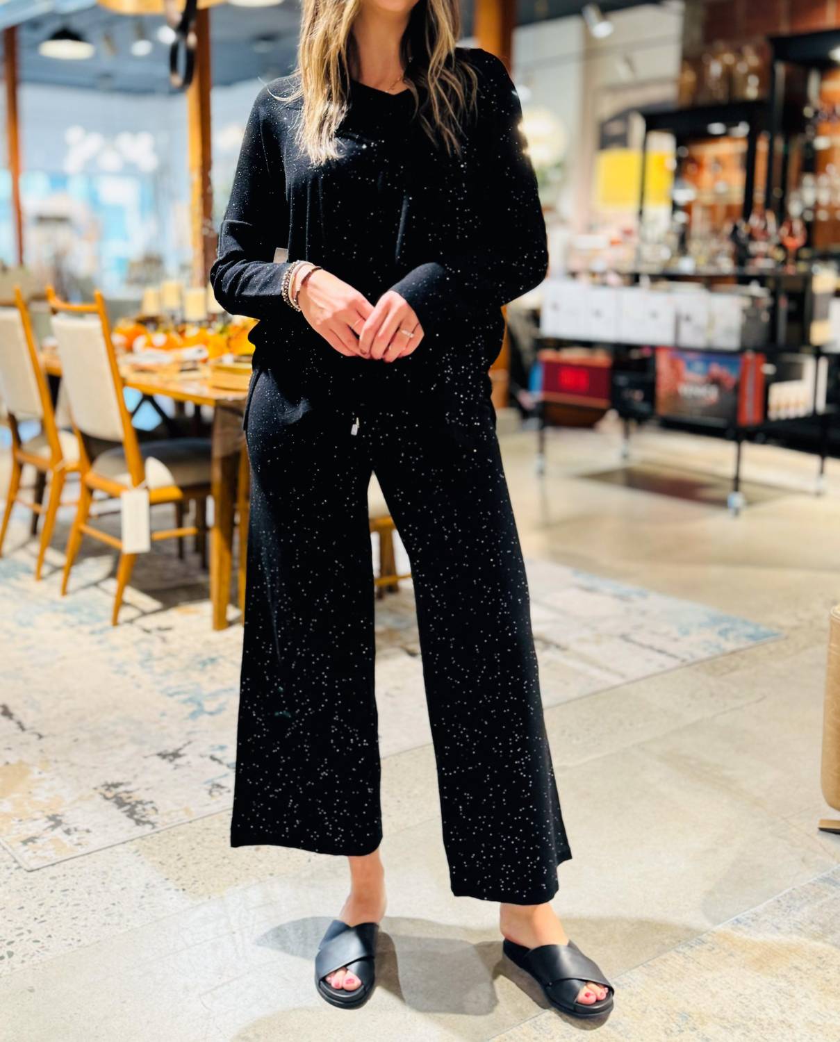 Joseph Ribkoff - Sparkle Wide Leg Trousers