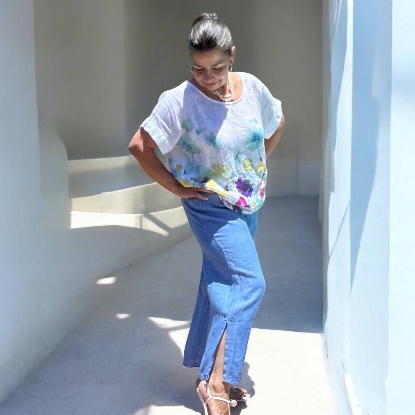 Gigi Moda - Flo Linen Capri Pants