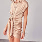 Do+Be - Collar Button Up Front Tie Dress