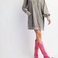 Easel - Halle Hooded Mini Dress