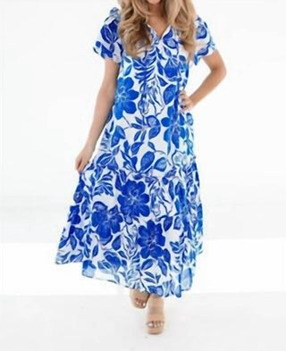 J.Marie - The Laken Ruffle Sleeve Midi Dress