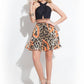 Rachel Allan - Halterneck Chiffon Two-piece Short Dress