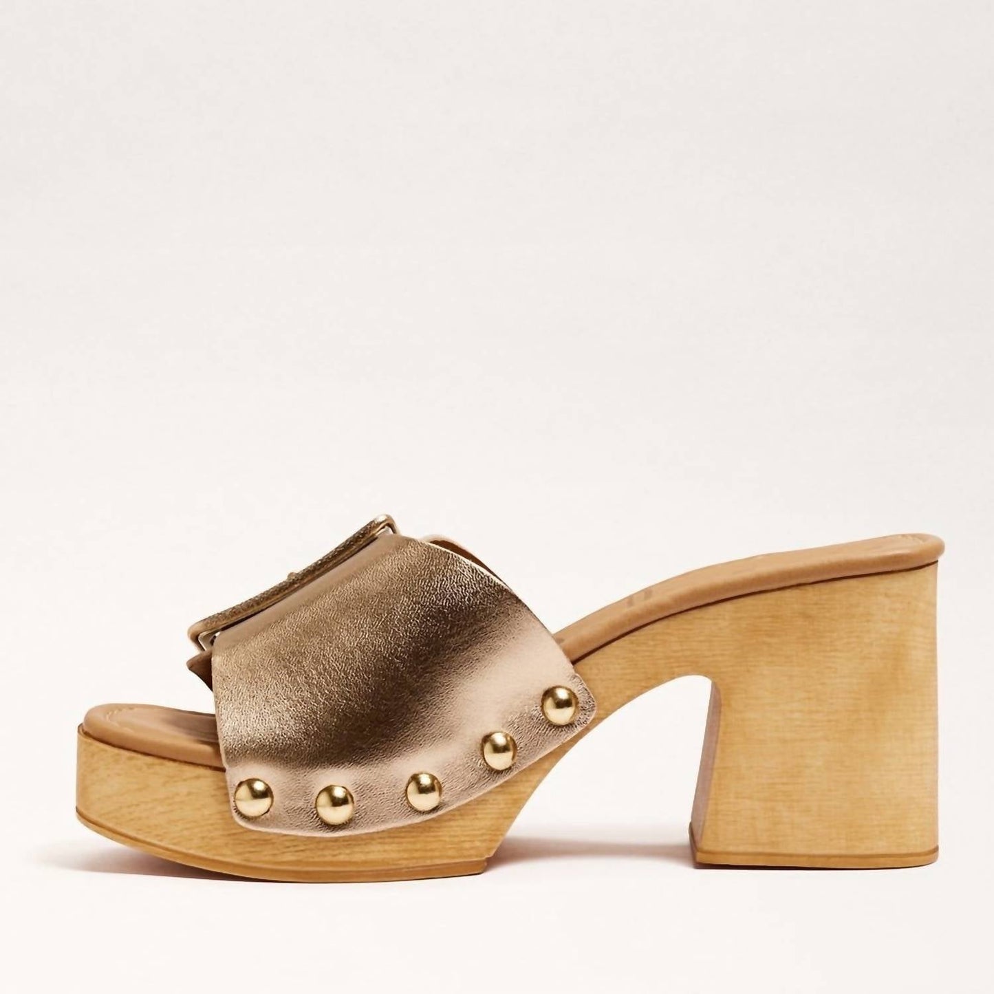 Sam Edelman - Women's Marcia Leather Slip On Block Heeled Sandals