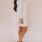 Aureum - Ava Ruffled Collar Mini Shirt Dress
