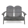 Outdoor Adirondack Rocking Loveseat With Hand Crafted Details