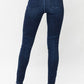 Judy Blue - Mid Rise Classic Crinkle Ankle Detail Skinny Denim Jeans