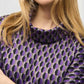 Joseph Ribkoff - Geometric Jacquard Cowl Neck Top
