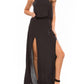 Blue Life - Double Slit Maxi Dress