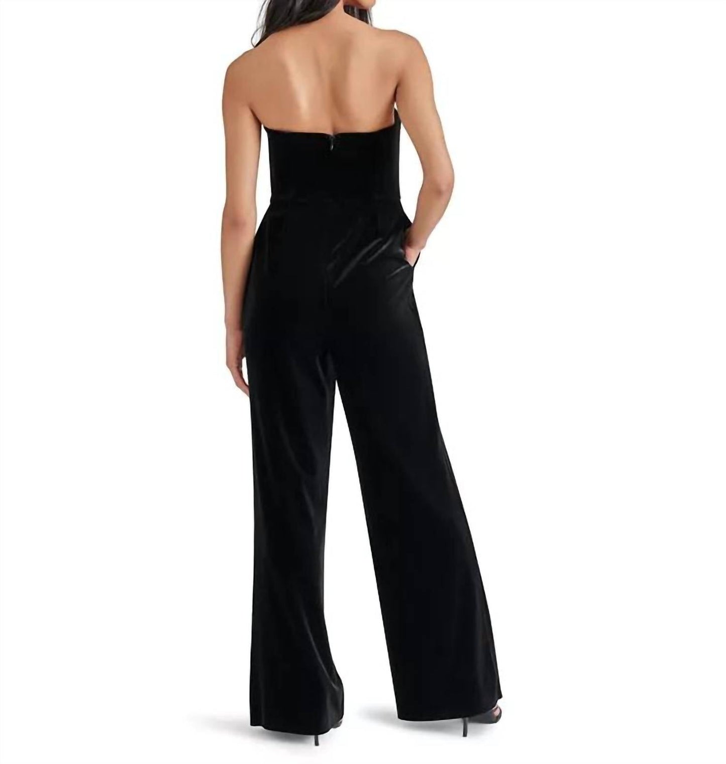 Steve Madden - Women's Swanilda Velvet Strapless Jumpsuit