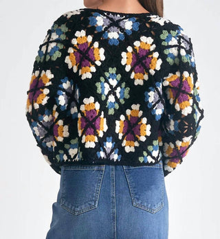Elan - CARDIGAN CROCHET SWEATER
