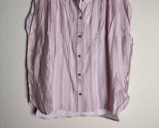 Colorblock - Women's Striped Sleeveless Button Front Blouse