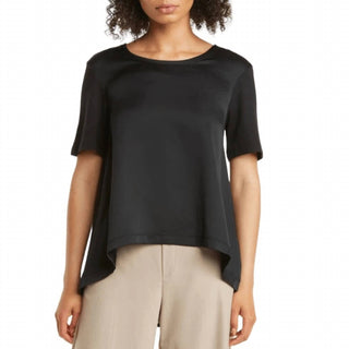 Nordstrom - Mixed Media Swing Short Sleeve Top