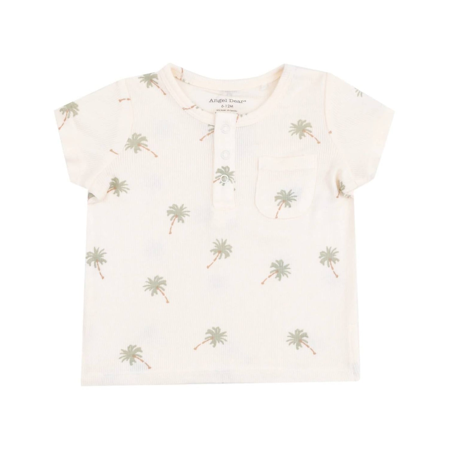 Angel Dear - Boy's Henley With Pocket And Muslin Short
