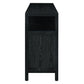 TREXM Bohemian Style Rattan Buffet Storage Cabinet with Solid Wood Frame