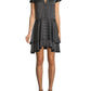 Alice + Olivia - Moore Pinstripe Ruffle Shirtdress