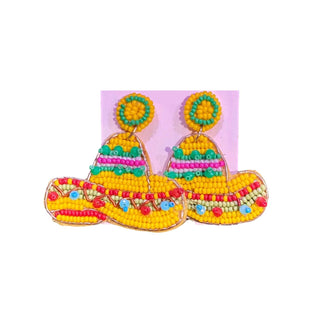 Bosuk - Women's Fiesta Sombrero Beaded Earrings