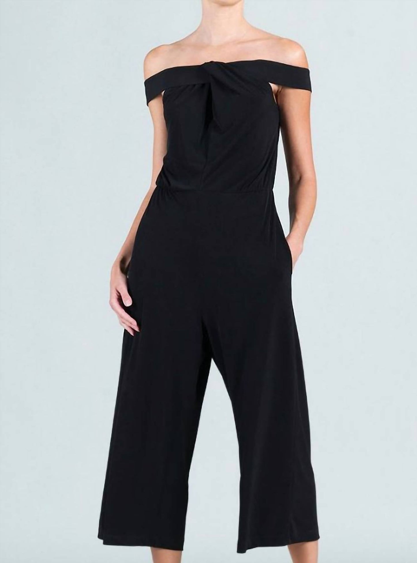 Clara Sunwoo - Grecian Halter Pocket Jumpsuit