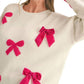 &Merci - Velvet Bow Knit Sweater