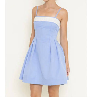 Fore Collection - Floral Trim Cocktail Party Mini Dress