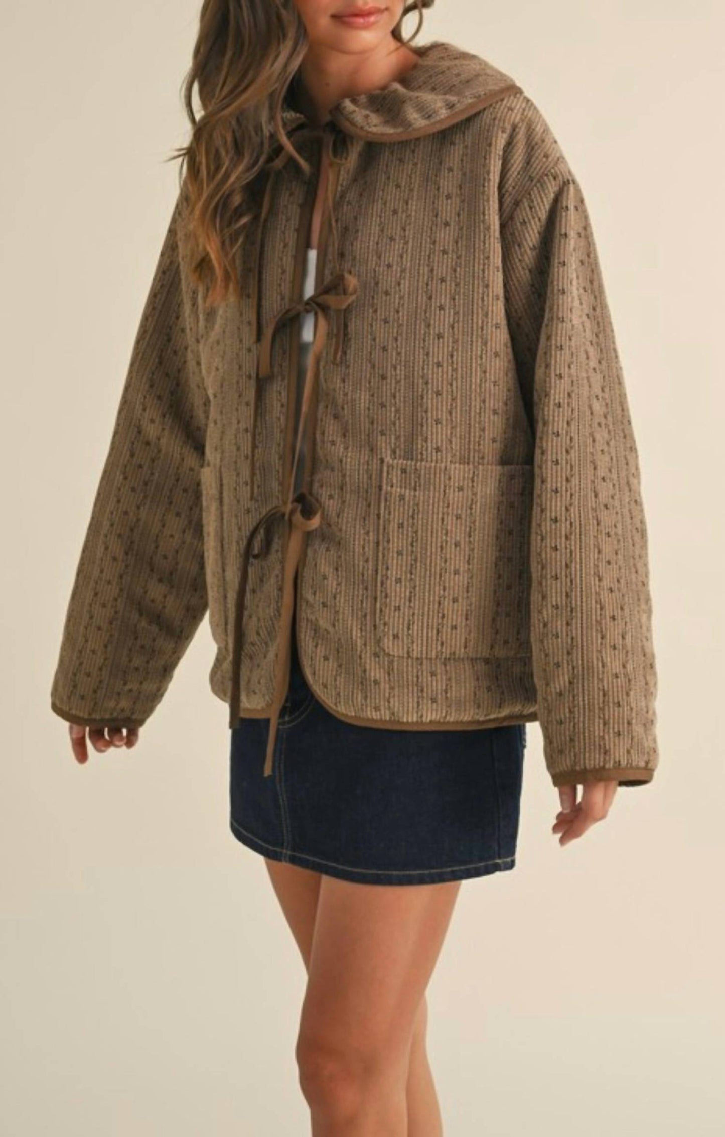 Klesis - Polkadot Embroidered Quilted Jacket