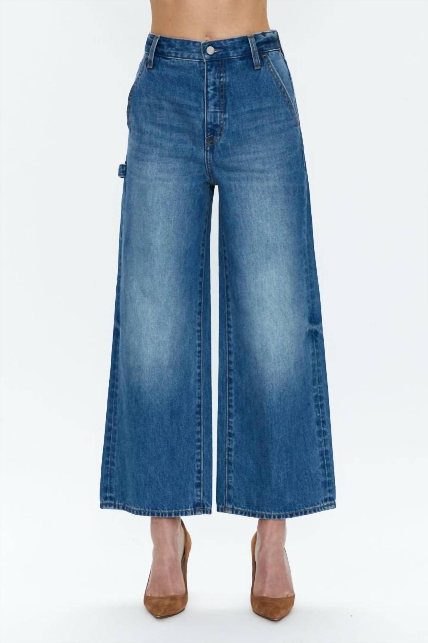 Pistola - Loretta Utility High Rise Wide Leg Ankle Jeans