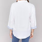 Charlie B - Linen Blend Drop Shoulder Shirt With Striped Cuffs
