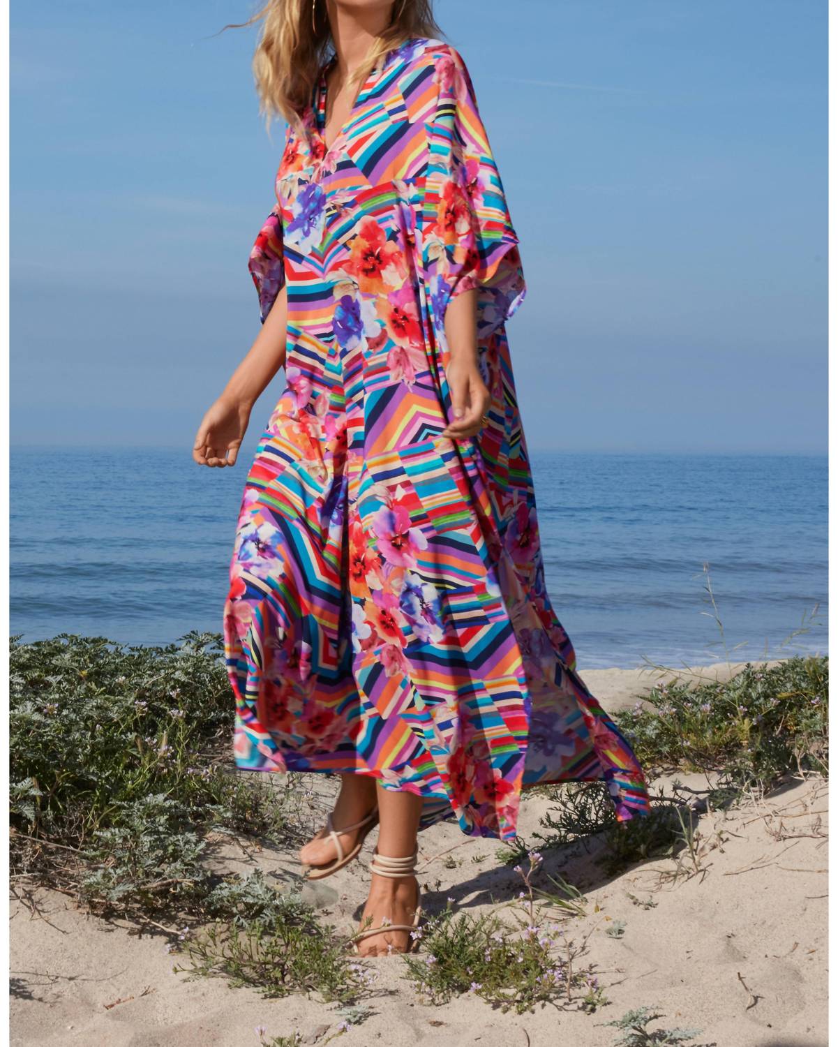 Johnny Was - SUMMER STRIPES MAXI KAFTAN