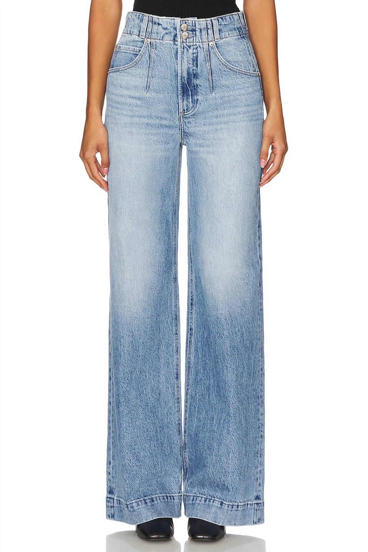 Pistola - Lana Double Button High Rise Ultra Wide Leg