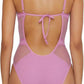Becca - Plunge-neck One-piece Swimsuit