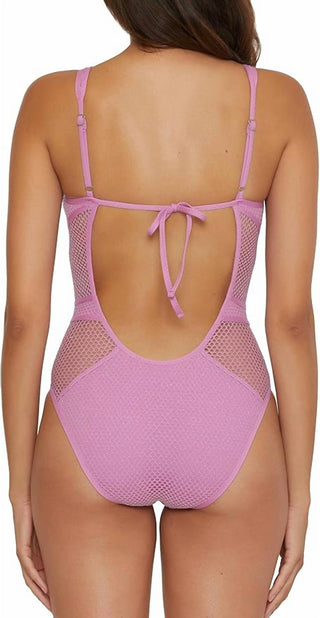 Becca - Plunge-neck One-piece Swimsuit