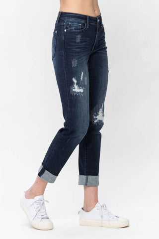 Judy Blue - Stitched Destroy Boyfriend Jean