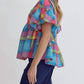 Entro - Spring Plaid Babydoll Top