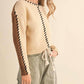 &Merci - Whip Stitch Two-tone Sweater