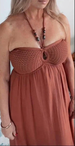 Blu Pepper - Halter Maxi Dress