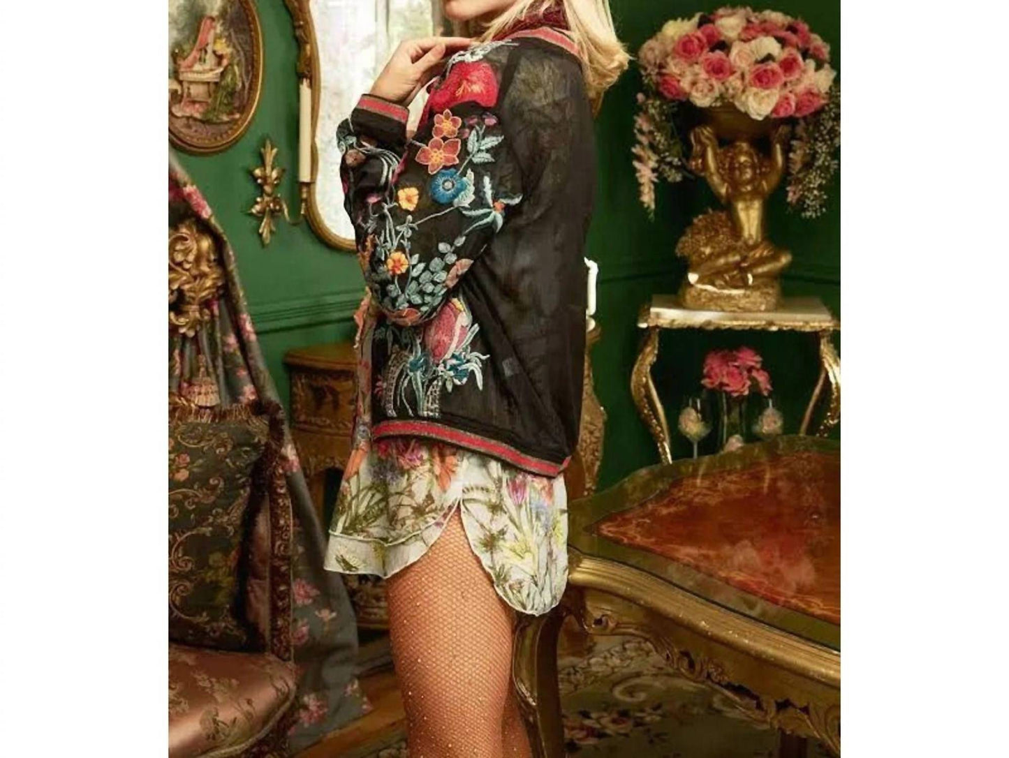 Aratta - Bellezza Embroidered Floral Jacket