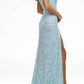 Ashleylauren - Sequin Halter Gown