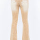 American Bazi - V-cut Ruched Mid Flare Pants