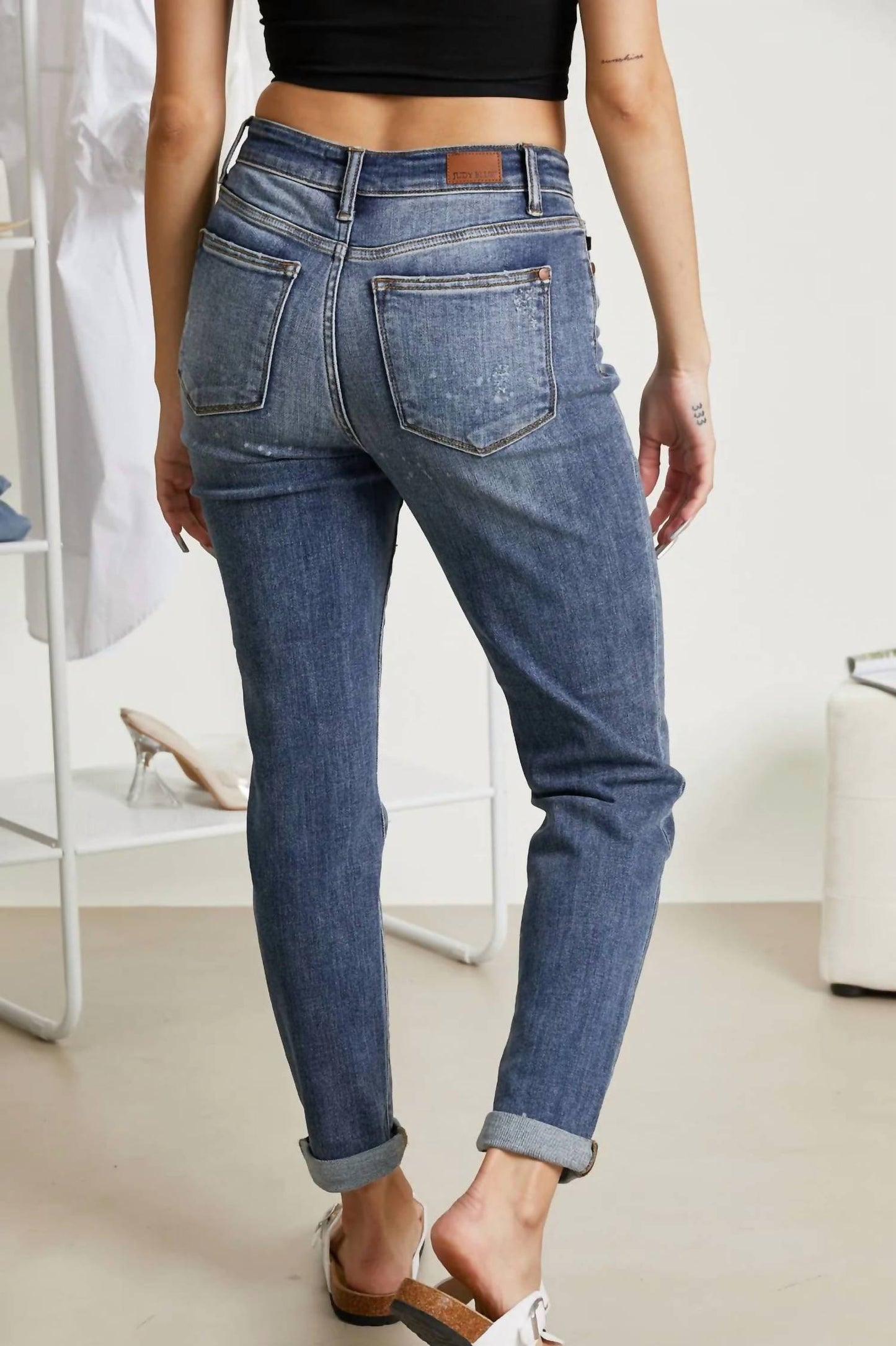 Judy Blue - Bleach Splash Boyfriend Jeans