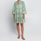 Greek Archaic Kori - Adrianne Short Ruffle Sleeve Dress