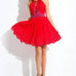 Rachel Allan - Lace Open Back Short Prom Dress