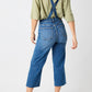 Judy Blue - High Waist Wide Leg Crop Overall Jeans