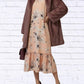 Diva Usa - Floral Ruffle Hem Midi Dress