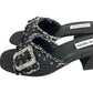 Steve Madden - Block Heel Studs Denim Sandals