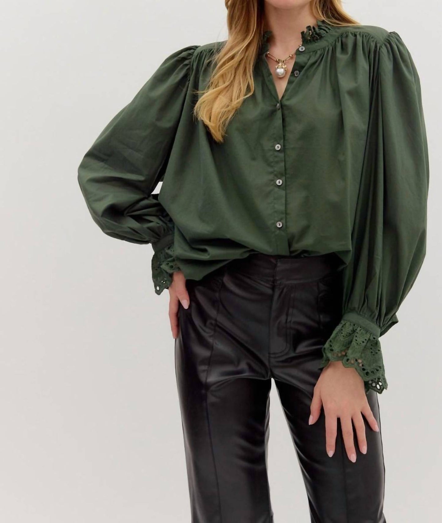 Entro - Women's Pine Ruffle Shirt