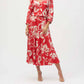 Joseph Ribkoff - Satin Floral Print A-line Skirt